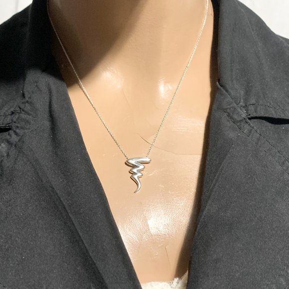 Authentic Tiffany & Co 925 Silver Paloma Picasso Scribble Necklace - Picture 10 of 10